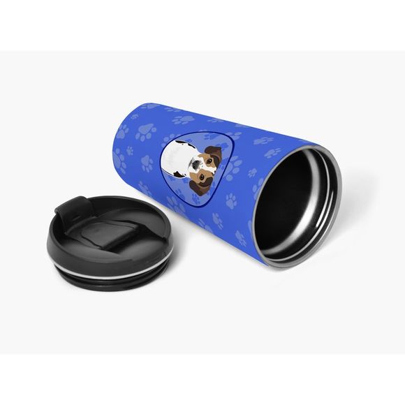 Beagle Tricolor Ticked  Stainless Steel 16 oz  Tumbler, Blue - Picture 4 of 4